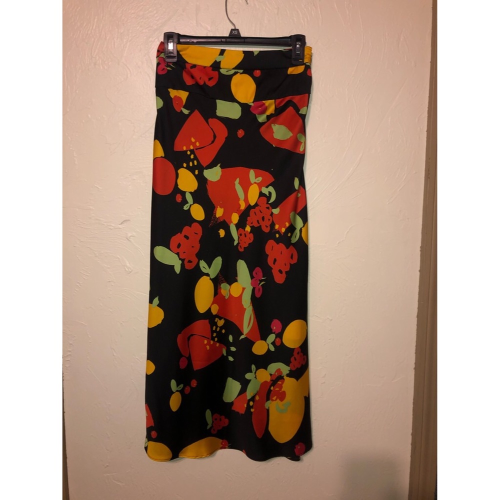 Maxi satin skirt